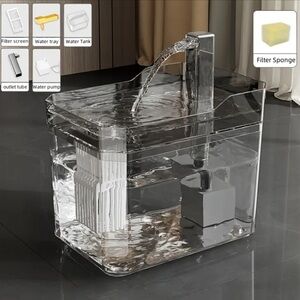 splash proof circulating Pet Water Fountain GRAY ONLY  NWT